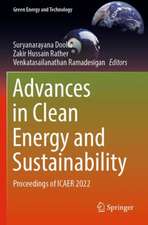 Advances in Clean Energy and Sustainability: Proceedings of ICAER 2022