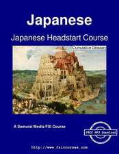 Japanese Headstart Course - Cumulative Glossary