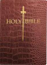 KJV Sword Bible, Large Print, Walnut Alligator Bonded Leather, Thumb Index