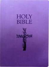 KJV Holy Bible, Cross Design, Large Print, Royal Purple Ultrasoft