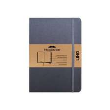 Moustachine Classic Linen Hardcover Grey Plain Large